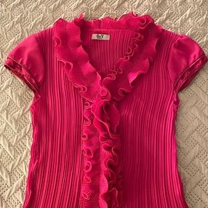 Pink short sleeve blouse